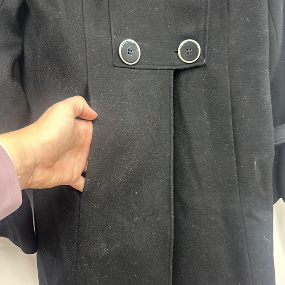 Marvin Richards black wool coat L - Picture 4 of 7